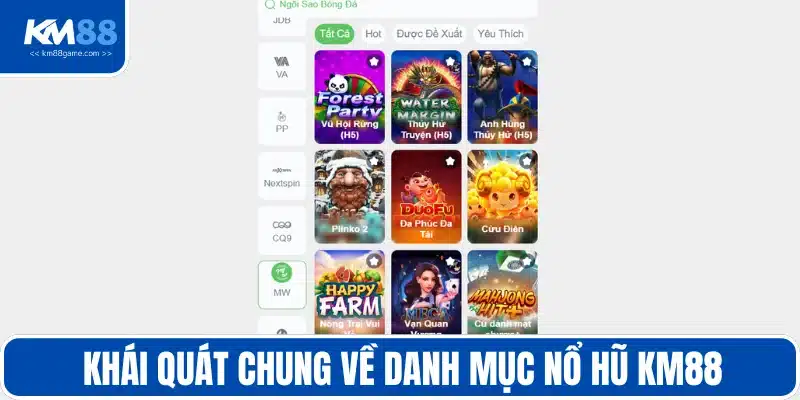 Khái quát chung về danh mục nổ hũ KM88